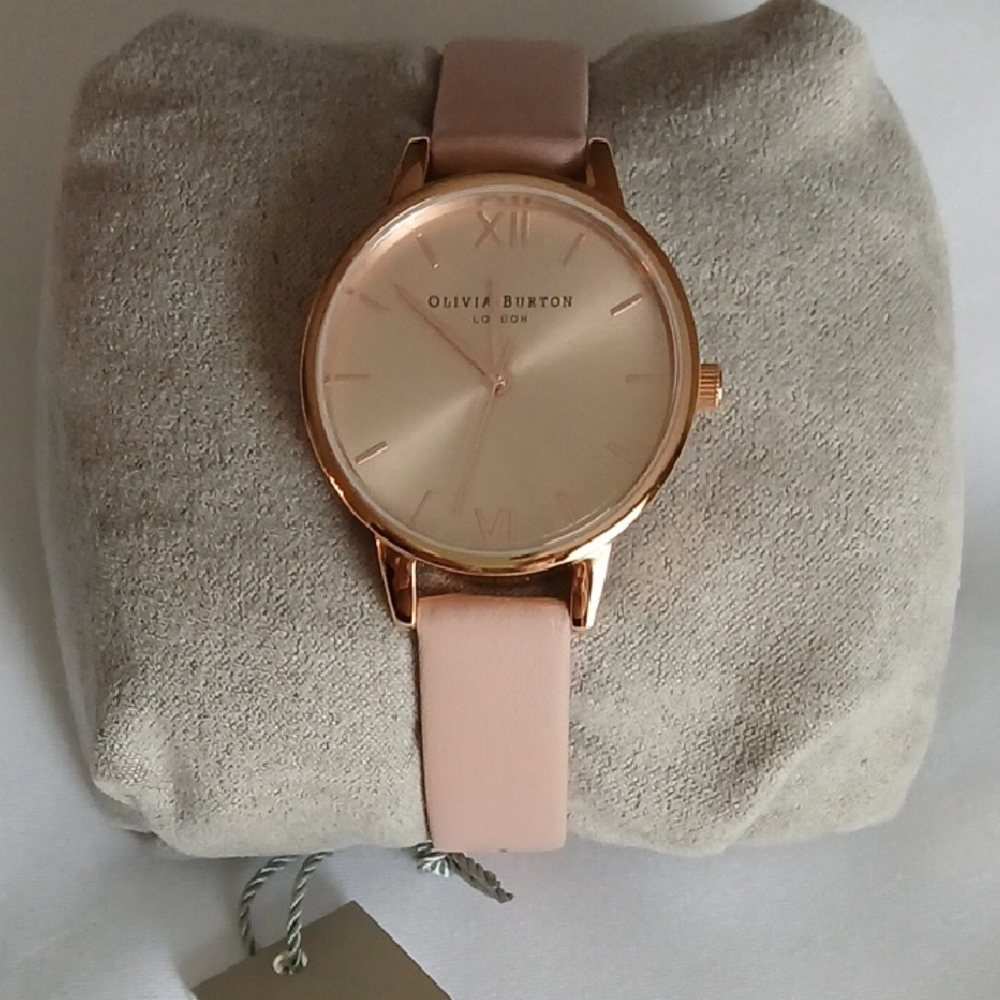 Olivia Burton Rose Gold and Pink Watch